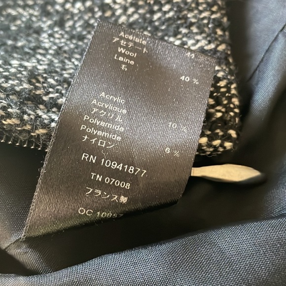 Anne Fontaine Tweed Zip Up Jacket Pockets Size 38 US 4 - Picture 13 of 13